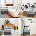 Cestas grandes para la colada de 75L con asas, cesto duradero para ropa sucia, cesta de almacenamiento para el hogar, dormitorio, hoteles, lavandería 40*30*60cm