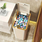 Popular cubo de basura que ahorra espacio resistente a mascotas de 10 litros, caja de plástico duradera a prueba de olores, adecuada para baño y cocina a prueba de fugas
