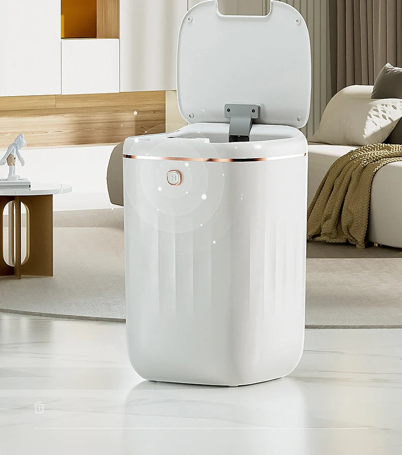 Cubo de basura inteligente para baño de 24/20L, cubo de basura con Sensor automático, cubo de basura de inducción de gran capacidad para cocina y baño