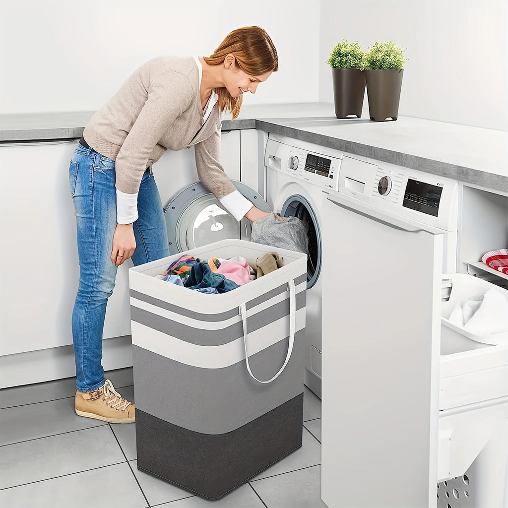 Cestas grandes para la colada de 75L con asas, cesto duradero para ropa sucia, cesta de almacenamiento para el hogar, dormitorio, hoteles, lavandería 40*30*60cm
