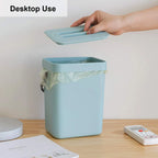 Cubo de basura pequeño de plástico, cubo de basura pequeño colgante con tapa debajo del fregadero para cocina, cubo de basura para alimentos, cubo de basura montable para Baño