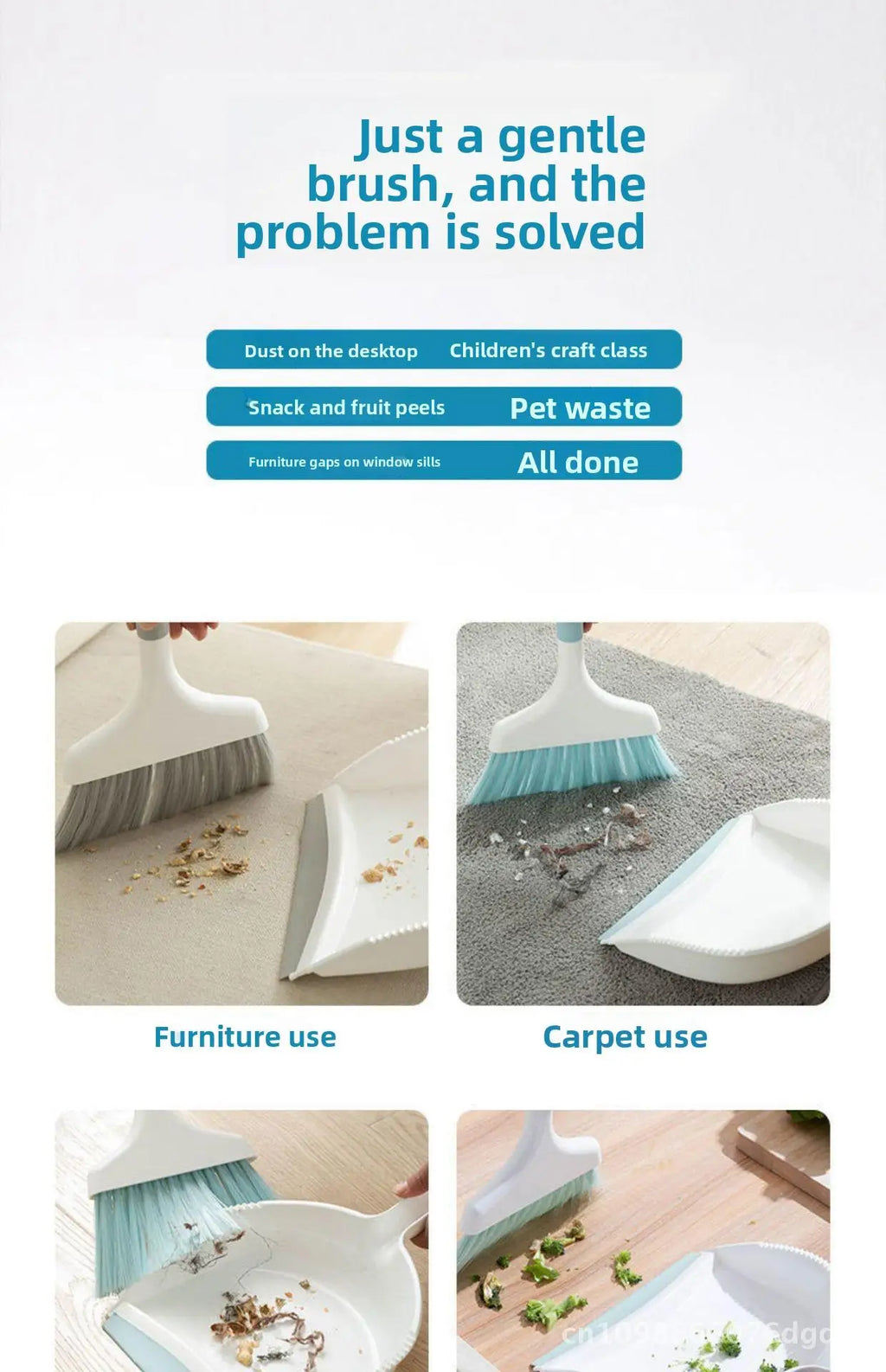 Mini escoba de escritorio y recogedor, herramientas de limpieza para el hogar y la Oficina, plástico de tamaño pequeño, azul cielo, gris, turquesa, opciones disponibles
