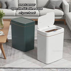 Cubo de basura con Sensor inteligente sin contacto, 15L, ensacado automático, cubo de basura eléctrico para baño, inalámbrico, blanco, eliminación inteligente de cocina para el hogar