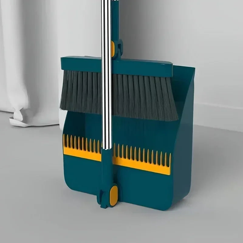 Juego de escoba y pala plegable para el hogar, barredor de plástico, cocina, suelo de madera, escoba y cuchara para pelo de mascotas, herramientas, producto de limpieza