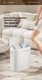 Cubo de basura con Sensor inteligente estrecho de 7/9L, cesta de basura automática con tapa, cubo de basura de escritorio, cubo de basura impermeable para inodoro